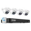 ZOSI 3K 5MP Lite H.265+ Home Security Camera System, 8 Channel Surveillance DVR with AI Human Vehicle Detection and 4 x 1080p Weatherproof CCTV Dome Camera Outdoor Indoor, 80ft Night Vision, 1TB HDD view 1