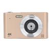 PUSOKEI 4K Digital Camera, HD 16MP 16X Digital Zoom, Auto Focus, Macro Function, Portable CCD Camera with LED Flashlight, Camera for Travel Students Teens (Gold) view 1