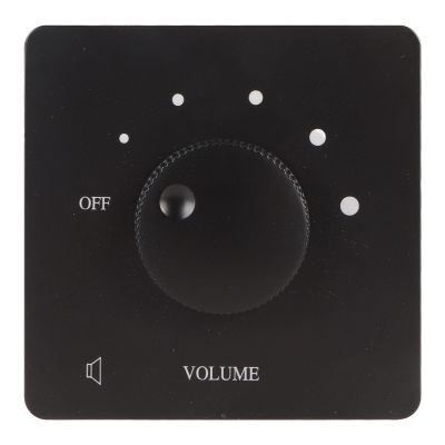 Serounder 50W Volume Control Knob, 5 Gears Tuning Professional Controller for Home Speakers, Flame Retardant PC Material with Simple Wiring, Stable Output (Black)