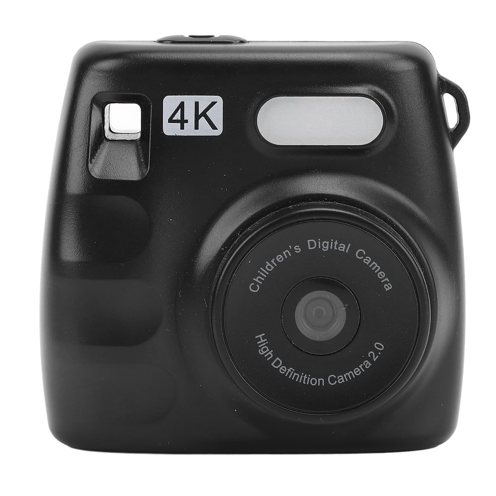 Zyyini Digital Cameras, 1080P 48MP Dual Lens Video Camera with LED Fill Light, 2 Inch Screen Portable HD Compact Camera for Students, Music MP3 Playback (Black)