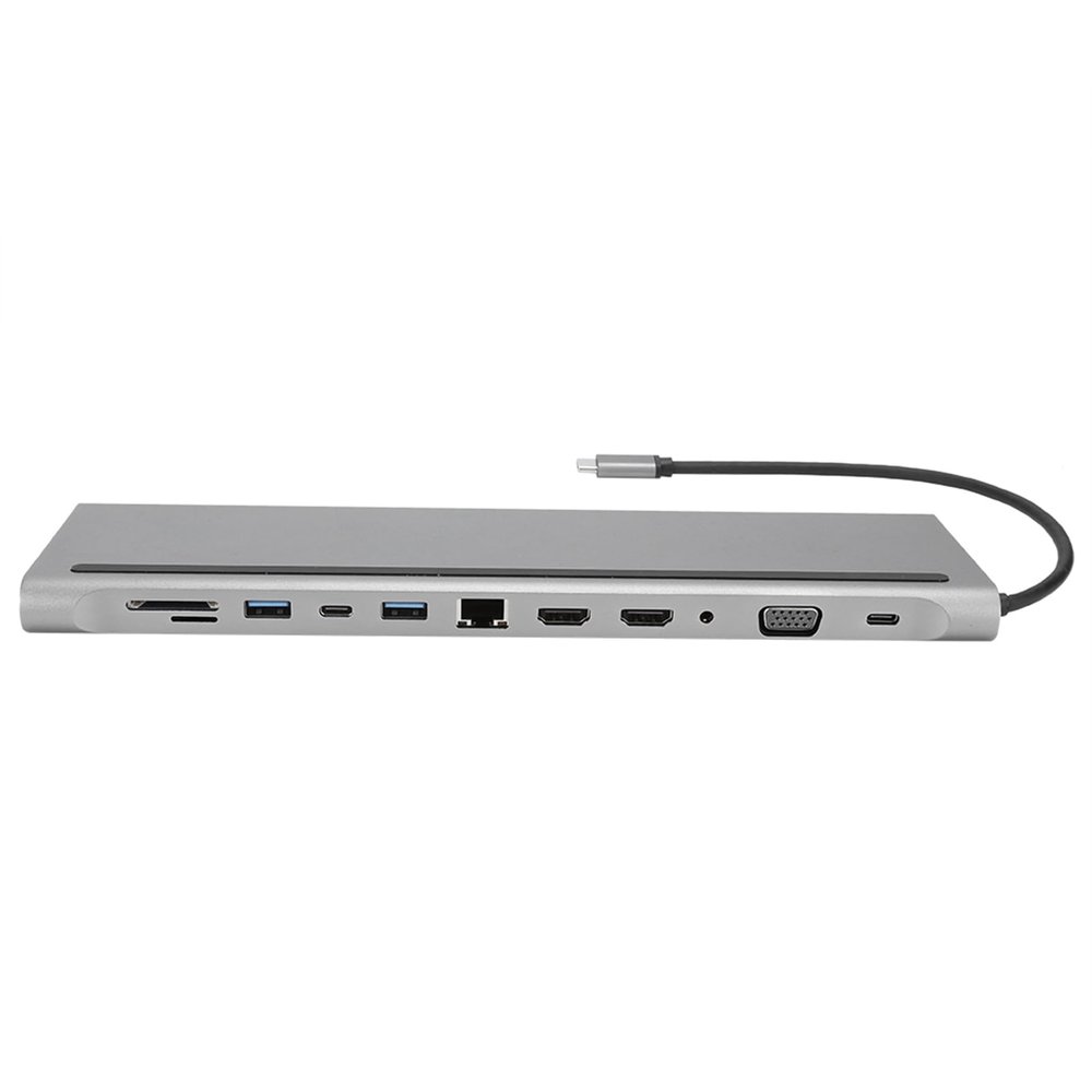 2 X 4K Hd Aluminum Alloy Backward Compatibility USB Docking Station, Docking, for TypeC Notebooks