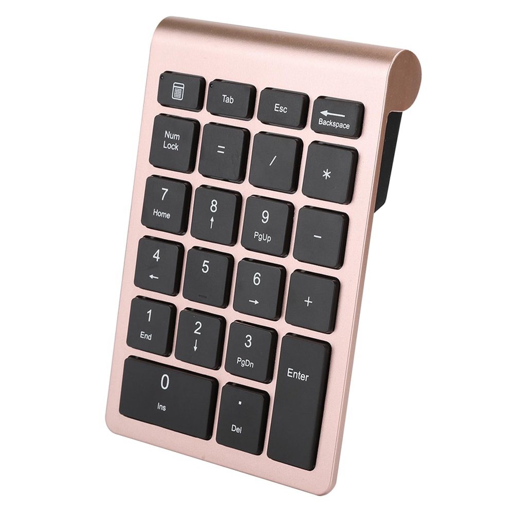 Ergonomic Small Size Numeric Keypad, USB Plug and Play Fast Rebound Speed Low Delay Keyboard, for for Android (Rose Gold)