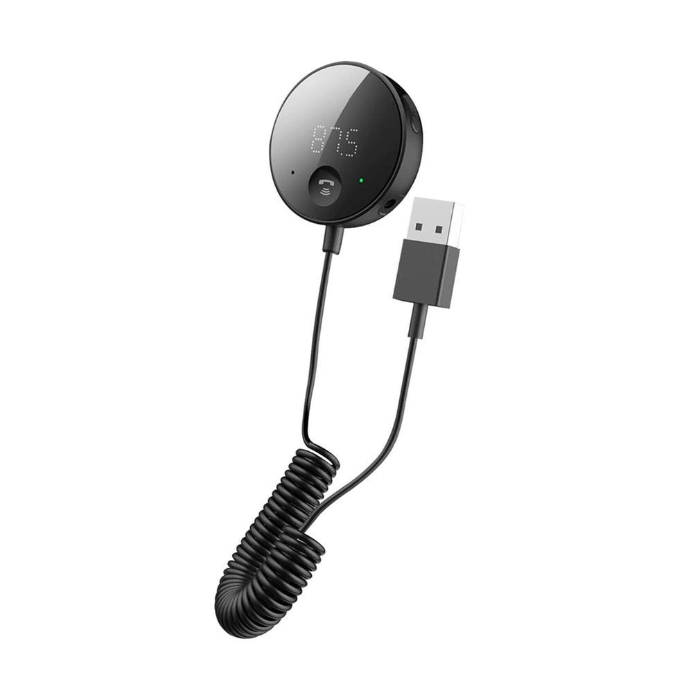 Bluetooth 5.0 Receiver Transmitter Wireless Audio Adapter with Hands-Free Calling and FM Transmitter Accessory