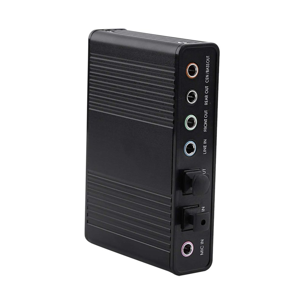 Audio Sound Card, 6 Channel USB Audio Sound Card USB Sound Card, 2.0 USB Sound Card for PC Laptops