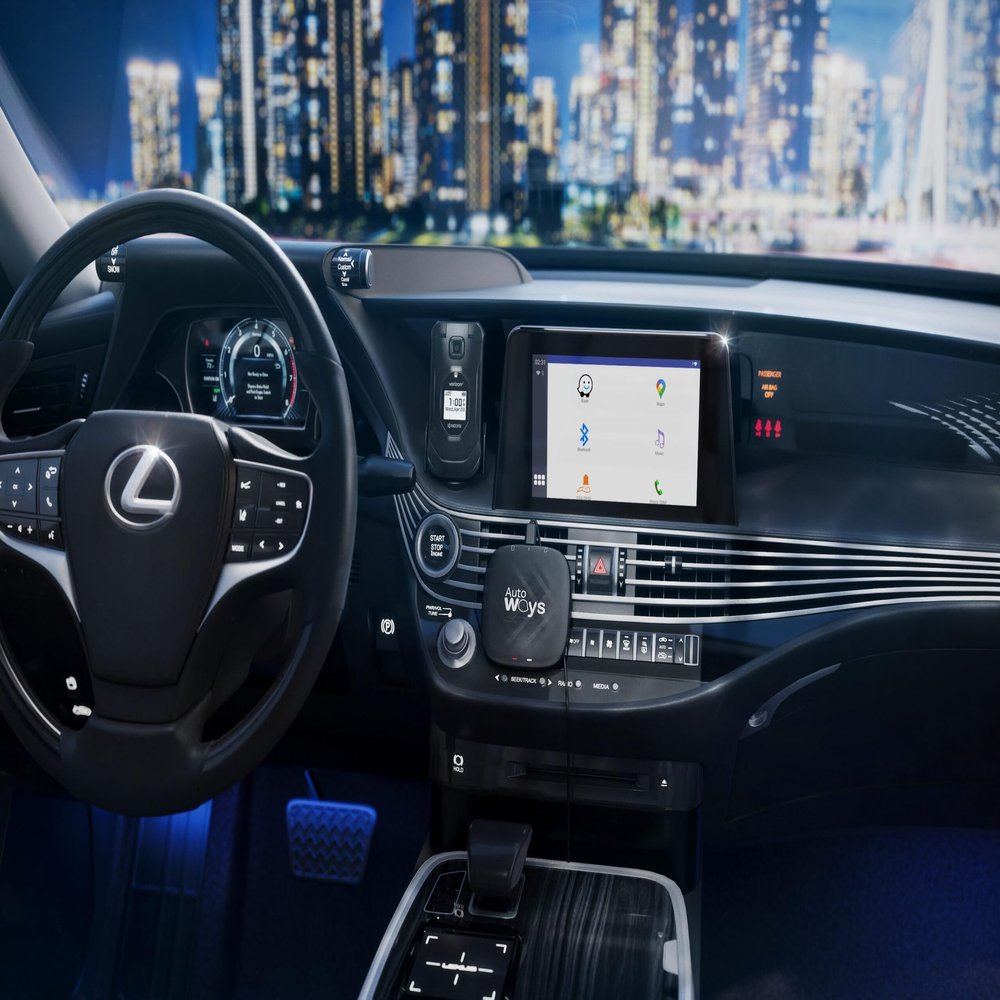 Jewish Hebrew GPS Navigation for Cars by Autoways | Simple Device Without Screen | 8GB RAM & 128GB ROM | Easy to Use GPS, Bluetooth | SD Card Slot, Hands-Free Calling & Music [US-Canada]