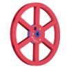 7 Inch Nab Aluminum Metal Reel 6 Holes Universal Sound Tape with Silver Stainless Steel Screws for 1/4 Tape Decks, Great Replacement for Damaged Reel to Reel (Red) view 4