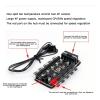 10 Port 12V 4 Pin CPU Cooling Fan Hub for Computer Motherboard, PWM CPU Cooling Fan Hub with RPM Detection, 3 Pin Fans Support (Big 4P Power) view 4