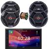 JVC KW-M590BT Double DIN 6.8" Capacitive Touchscreen Digital Media Bluetooth USB/AM/FM Radio Receiver, 2X 6.75 300W 2-Way Shallow Mount Coaxial Speakers, 2X 6.5 300W 2-Way Car Audio Speakers W/Wire view 1