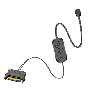 Mini Controller 5V 3 Pin to SATA Aura ARGB Mini Control HUB Adapter for Cooling Fan Light Strip Accessory