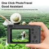 1080P HD Digital Camera, IPS HD Color Display, 8X Zoom and Prevent Shake Function, Small and Portable, Digital Camera with Supplementary Light, AF Focusing Technology (Black) view 2