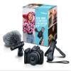Canon EOS R50 Content Creator Kit, Hybrid Mirrorless Camera with RF-S18-45mm F4.5-6.3 IS STM Lens, Tripod Grip, Microphone, Wireless Remote Control, Vlogging Camera, Black (Renewed) view 1