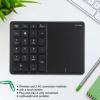Cuifati Numeric Keypad with Touchpad, 2 in 1 22 Keys 2.4G Touchpad Bluetooth 4.2 Number Pad, Type C Charging 500mAh Accounting Keyboard, for Laptop, PC, Desktop, Study, Work (Black) view 2