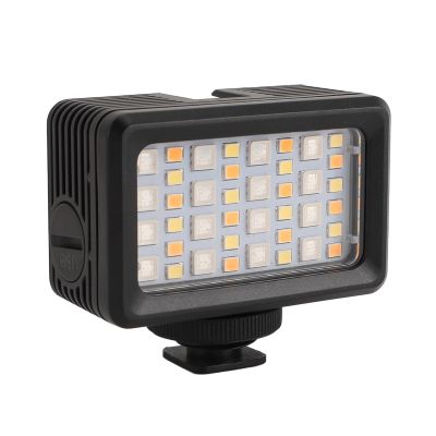 Underwater Light 131ft Diving Light RGB Dimmable LED Video Light with 1/4inch Adapter & Cold Shoe Mount for Action Cameras and SLR Cameras