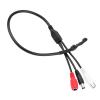 Audio Pickup Microphone, High Sensitivity Plastic Mini Microphone Audio Pickup Device, CCTV DVR Microphone Cable for TV view 2