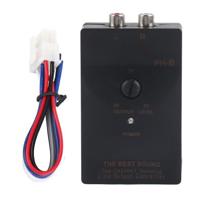 Car Stereo Speaker Level Converter Auto Car Output with Delay High to Low Function for Car Stereos up to 50W