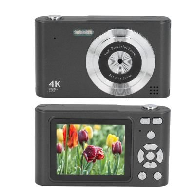 48MP 4K HD Digital Camera, Color Display, Restore True Color, Portable, Prevent Shake, for Photography, Video Recording, Travel, with Supplementary Light, 2.4in Digital