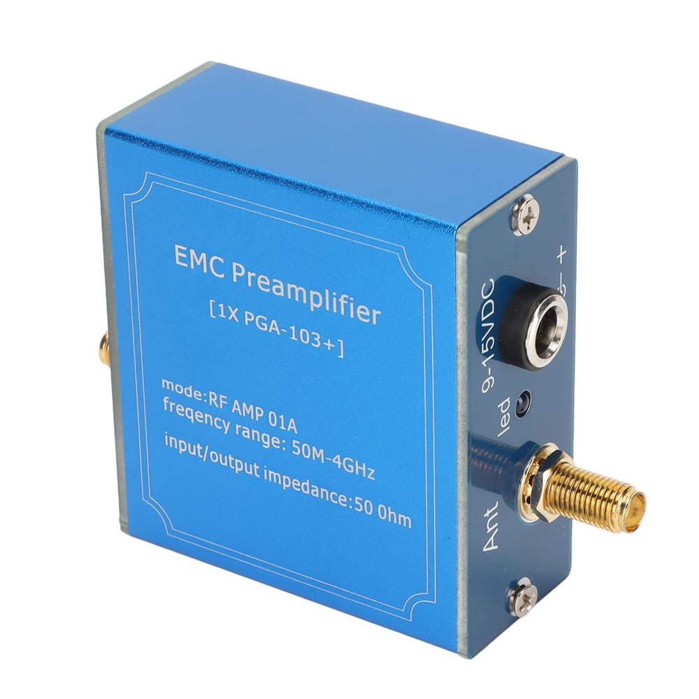 EMC Preamplifier, RF AMP 01A Low Noise Amplifier Module, 50M-4Ghz Freqency, DC 915V High Gain LNA Module, Plug and Play