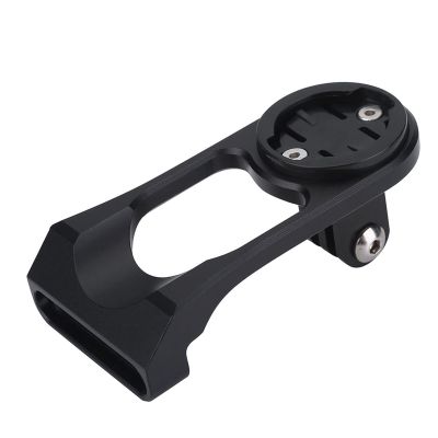 Alomejor Stem Extension Mount Holder for Computer & Sports Camera for Bryton Cateye with Direct Wide Slot Design (Black)