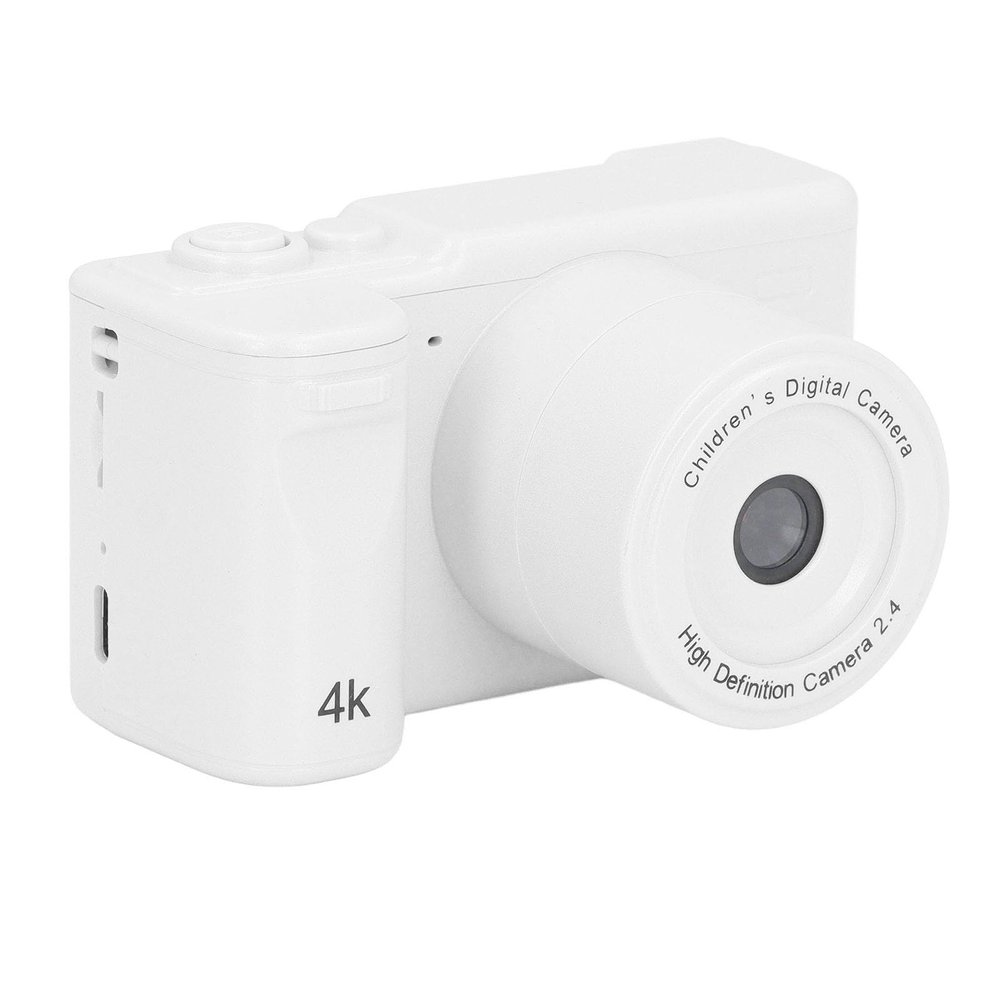 1080P HD Digital Camera, HD Color Display, 8X Zoom and Prevent Shake Function, Small and Portable, Digital Camera with Supplementary Light, AF Focusing Technology (White)