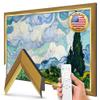 Modern Gold Leaf 32" Slim Deco TV Frame - Compatible ONLY with Samsung The Frame TVs (Fits 2021-2025, LS03A, LS03B, LS03C, LS03D, LS03FA) view 1