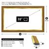 Modern Gold Leaf 32" Slim Deco TV Frame - Compatible ONLY with Samsung The Frame TVs (Fits 2021-2025, LS03A, LS03B, LS03C, LS03D, LS03FA) view 4