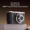 GOWENIC Digital Camera 5K, Front 16MP Camera Rear 12MP Camera Auto Focus 10x Optical Zoom Anti Shake with 2.8 Vlogging Camera, for Video Creation and Live Streaming view 2