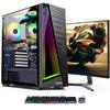 AQVIN Gaming PC - AQ50 - Intel Core i7 Upto 4.00GHz, RTX 3050 6GB GPU, 24 inch Gaming Curve Monitor, 32GB with 1TB SSD, Windows 10 Pro view 1