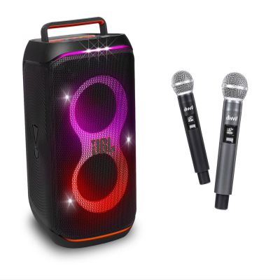 JBL PartyBox Club 120 Party Speaker & divvi Mic w/case Bundle