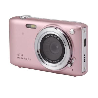 4K Digital Camera, Automatic Beauty Mode, 2.88 Inch Screen, Small Teen Camera for Travel (Roseate)