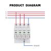 Boartechs Voltage Surge Arrester Device AC SPD 4P 275V 385V 420V 20KA 40KA 60KA House Lightning Surge Protector Protection Protective Low-Voltage Arrester Device(275V,20-40KA) view 3