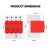 Boartechs Voltage Surge Arrester Device SPD 2P 4P Surge Protector Low Voltage AC Distribution Household Lightning Protection Device Arrester 20KA 40KA 60KA(30-60kA,2P 420V) view 4