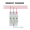 Boartechs Voltage Surge Arrester Device SPD 3P Surge Protector Low Voltage AC Distribution Household Lightning Protection Device Arrester Module 20KA 40KA 60KA(420V,20-40KA) view 3