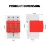 Boartechs Voltage Surge Arrester Device SPD 3P Surge Protector Low Voltage AC Distribution Household Lightning Protection Device Arrester Module 20KA 40KA 60KA(420V,20-40KA) view 4