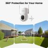 AOSU Solar Security Cameras Wireless Outdoor - 3K 5MP Home Security Camera, 360 Panoramic View, 400-Lumen Floodlight Camera, Color Night Vision, WiFi Cameras, Auto Tracking, AI Human Detection,2 Pack view 3