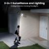 AOSU Solar Security Cameras Wireless Outdoor - 3K 5MP Home Security Camera, 360 Panoramic View, 400-Lumen Floodlight Camera, Color Night Vision, WiFi Cameras, Auto Tracking, AI Human Detection,2 Pack view 4