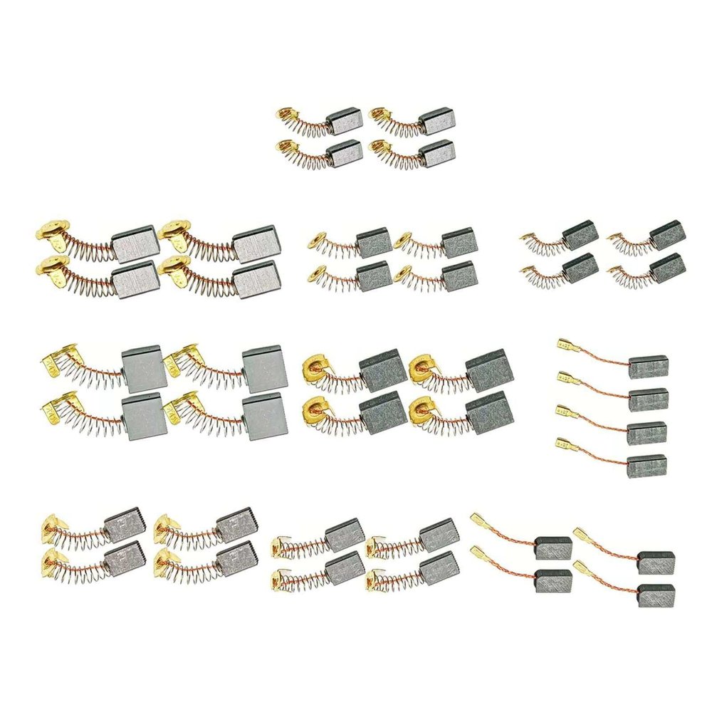 10 Sizes Electric Motor Carbon Brushes Replacement Assortment for Replacement Power Tool Part Repair