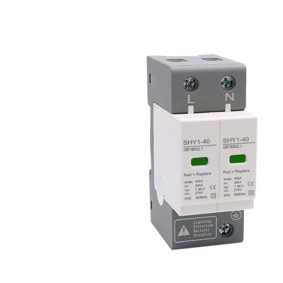 Boartechs Voltage Surge Arrester Device AC SPD Surge Protection 2P 4P 1020KA 2040KA 30KA60KA House Lightning Protector Low-Voltage Arrester(2P 230V,30-60KA)