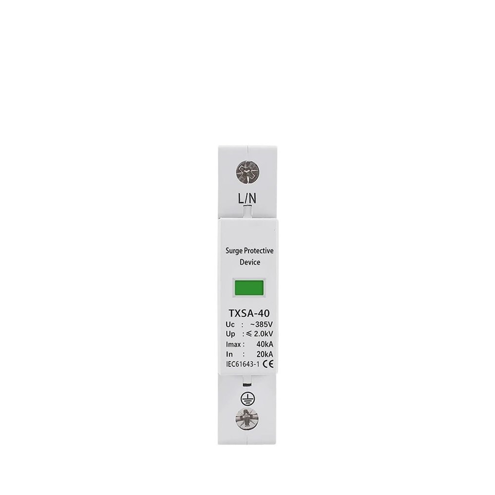 Boartechs Voltage Surge Arrester Device AC SPD 1P 275V 385V 420V 20KA 40KA 60KA House Lightning Surge Protector Protection Protective Low-Voltage Arrester Device(420V,30-60KA)