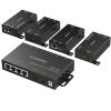 CENMATE 1x4 HDMI Extender Splitter, Up to 165FT Over CAT5e/6/7, 8 Channel Transmission with 1 HDMI Loop Out, Supports IR, 3D, HDCP, EDID, POC view 1