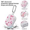 BannerBlend Cute Cartoon Engraved Case for AirPods Pro Case 2nd 1st Generation Case Cover/AirPod Pro Case Cover, Soft Silicone Skin Full Protective Cover, Front LED Light Visible White+Rose red view 2