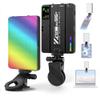 Andoer Pocket RGB Video Light Photography LED Fill Light 2500K-9000K Dimmable 22 Scene Effects Video Conference Light for Computer Tablet Phone DSLR Camera Built-in Battery with Phone Holder view 1