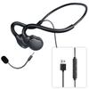 USB Headset with Mic for PC-Laptop,Open Ear Headphones Design for Long Wear, Computer Headset with Call Noise Reduction Premium Stereo Sound for Call Center, MS Teams, Skype, Webinars and More (Black) view 1