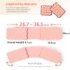 AFOOYO Dual Monitor Riser, Cookie-Shaped Adjustable Length & Swivel Angle, Wooden Desktop Organizer for 2 Monitors,Monitor Stand with Drawer for Laptop, PC, Computer, Printer,Pink view 3