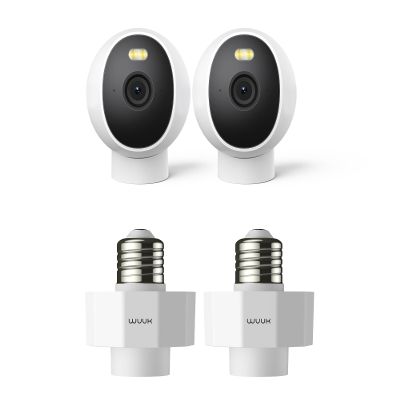 WUUK Magnetic Security Camera and Lamp Socket Bundle