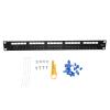 Dpofirs 25 Port Patch Panel CAT3, Anti Interference, RJ11 Through Coupler 25 Ports Anti Interference Gold Plated Pin CAT3 Patch Panel for 19 Inch Rack Cabinet view 1