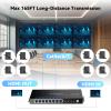 CENMATE 1x8 HDMI Extender Splitter, Up to 165FT Over CAT5e/6/7, 8 Channel Transmission with 1 HDMI Loop Out, Supports IR, 3D, HDCP, EDID, POC view 2