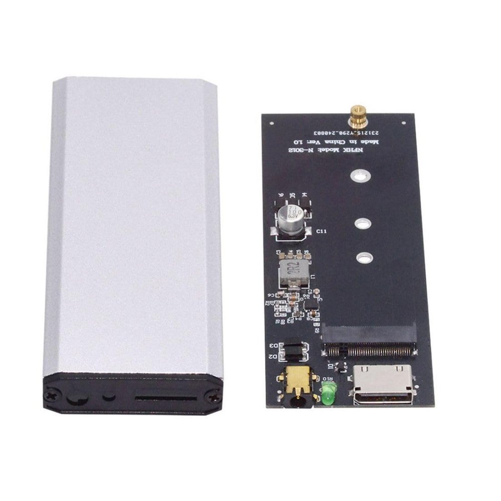 chenyang M.2 NVME/AHCI PCIe SSD to Oculink SFF-8612 SFF-8611 Hard Disk Enclosure Case Converter Adapter with SFF-8611 Data/DC Power Cable