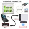 chenyang M.2 NVME/AHCI PCIe SSD to Oculink SFF-8612 SFF-8611 Hard Disk Enclosure Case Converter Adapter with SFF-8611 Data/DC Power Cable view 4