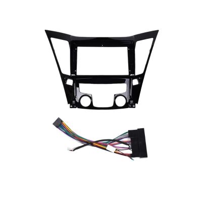 WALYAODM Car GPS Navigation Stereo Fit for Hyundai Sonata 2010 11 12 13 14 Radio Fascias Panel Frame Fit 2Din 9 Inch in Fit for Dash Headunit Screen