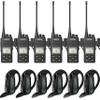SAMCOM 6 Pack FPCN10A Two-Way Radios with 6 Pcs Wireless Earpiece with Mic for Walkie Talkies Long Range view 1